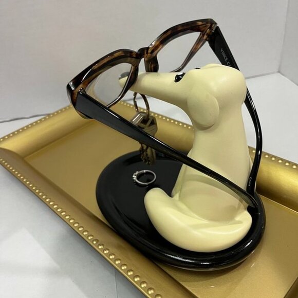 Rideco Modern Decor Resin Dog Sculpture Magnetic Holder & Tray - Picture 7 of 14